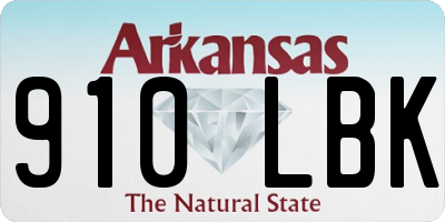 AR license plate 910LBK