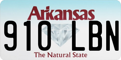 AR license plate 910LBN