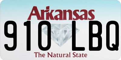 AR license plate 910LBQ