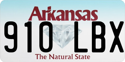 AR license plate 910LBX