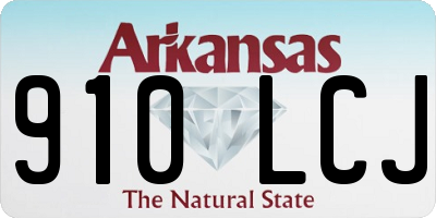 AR license plate 910LCJ