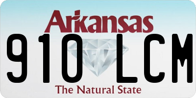 AR license plate 910LCM