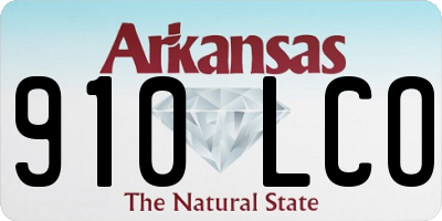 AR license plate 910LCO