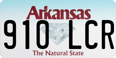 AR license plate 910LCR