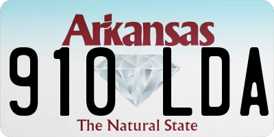 AR license plate 910LDA