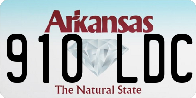 AR license plate 910LDC