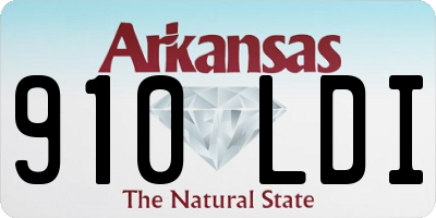 AR license plate 910LDI