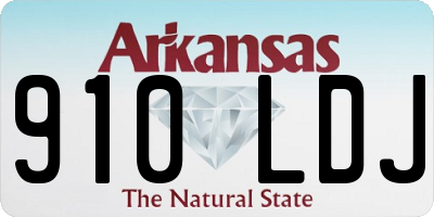 AR license plate 910LDJ
