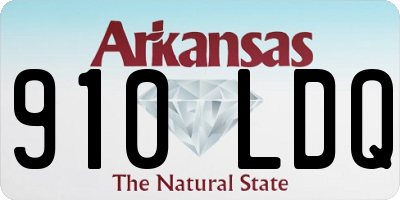 AR license plate 910LDQ