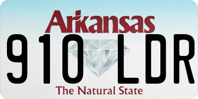 AR license plate 910LDR