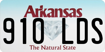 AR license plate 910LDS