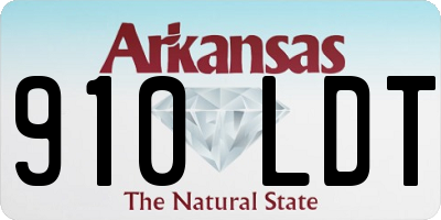 AR license plate 910LDT