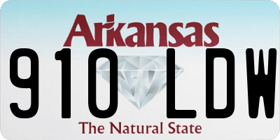 AR license plate 910LDW