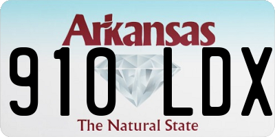 AR license plate 910LDX