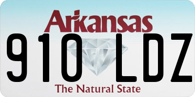 AR license plate 910LDZ