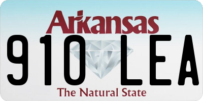 AR license plate 910LEA