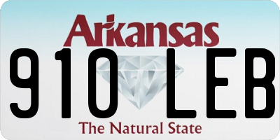 AR license plate 910LEB