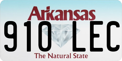 AR license plate 910LEC
