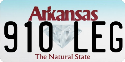 AR license plate 910LEG