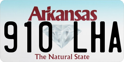 AR license plate 910LHA