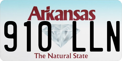 AR license plate 910LLN