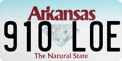 AR license plate 910LOE