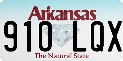 AR license plate 910LQX