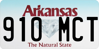 AR license plate 910MCT
