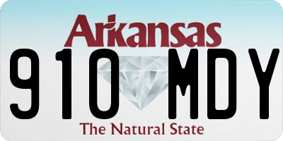 AR license plate 910MDY
