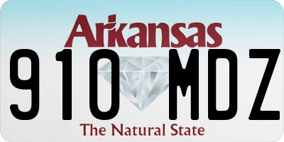 AR license plate 910MDZ