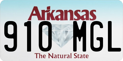 AR license plate 910MGL