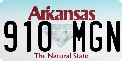 AR license plate 910MGN