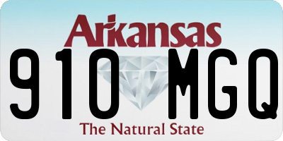 AR license plate 910MGQ