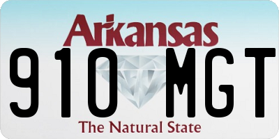 AR license plate 910MGT