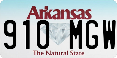 AR license plate 910MGW