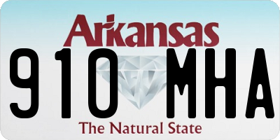 AR license plate 910MHA