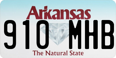 AR license plate 910MHB