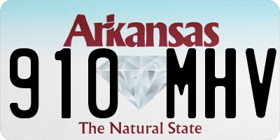 AR license plate 910MHV