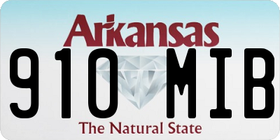 AR license plate 910MIB