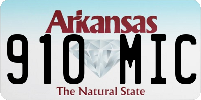 AR license plate 910MIC