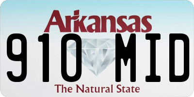 AR license plate 910MID