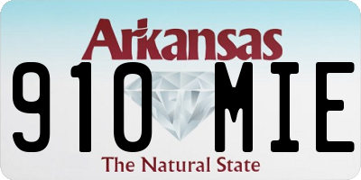 AR license plate 910MIE