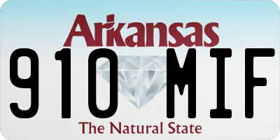 AR license plate 910MIF