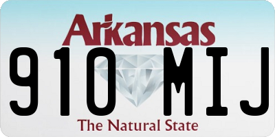 AR license plate 910MIJ