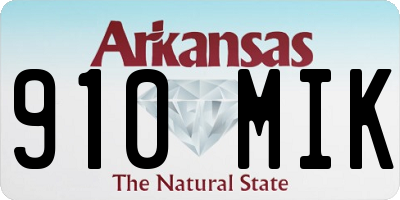 AR license plate 910MIK
