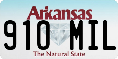 AR license plate 910MIL
