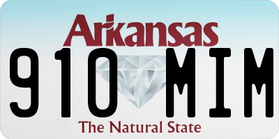 AR license plate 910MIM