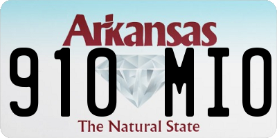 AR license plate 910MIO