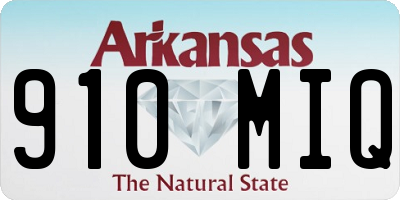 AR license plate 910MIQ