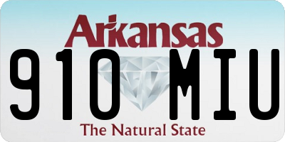 AR license plate 910MIU